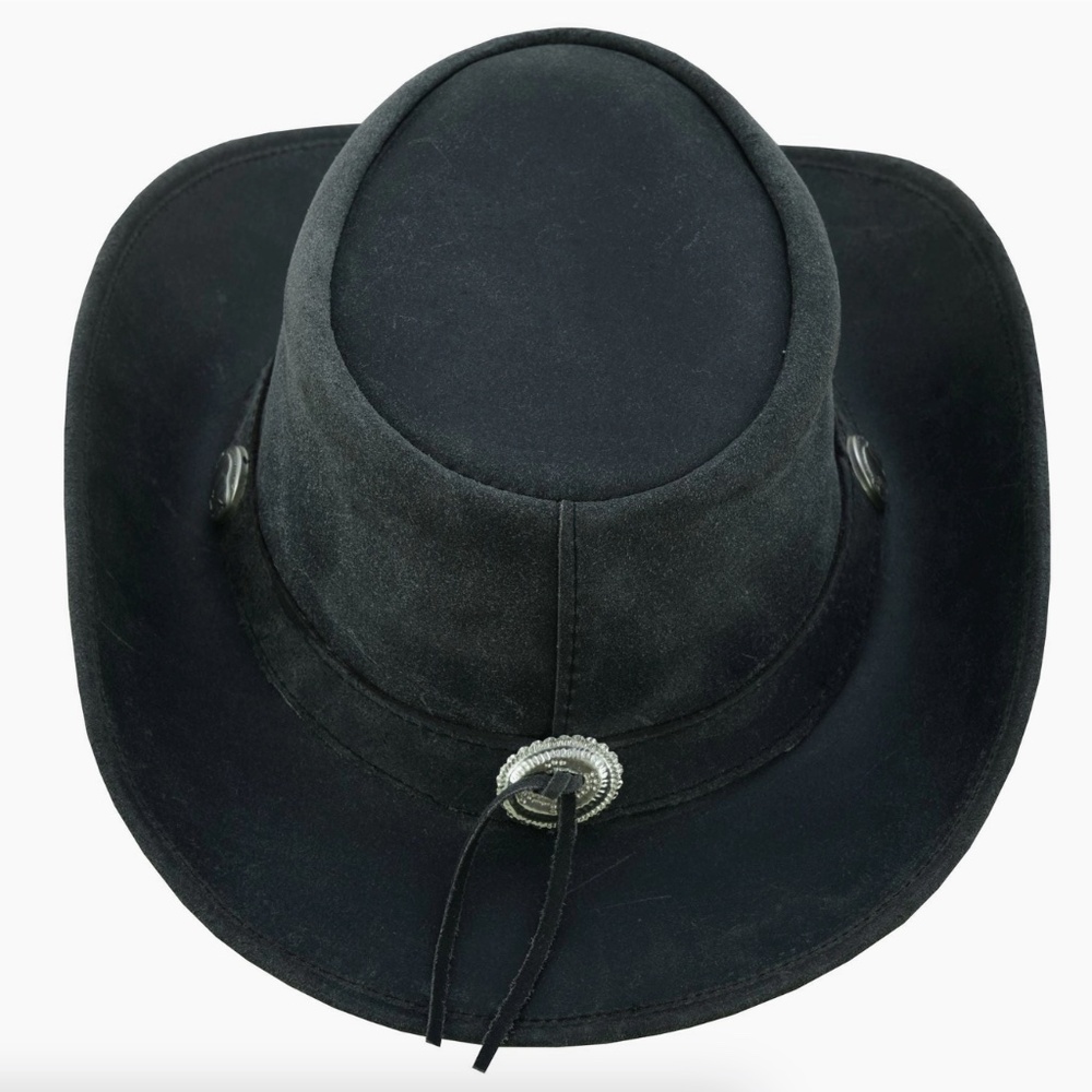 💋HOST PICK💋 Lesa collection inc Arizona Leather Hat WesternStyle Concho L UNIS - Picture 7 of 8
